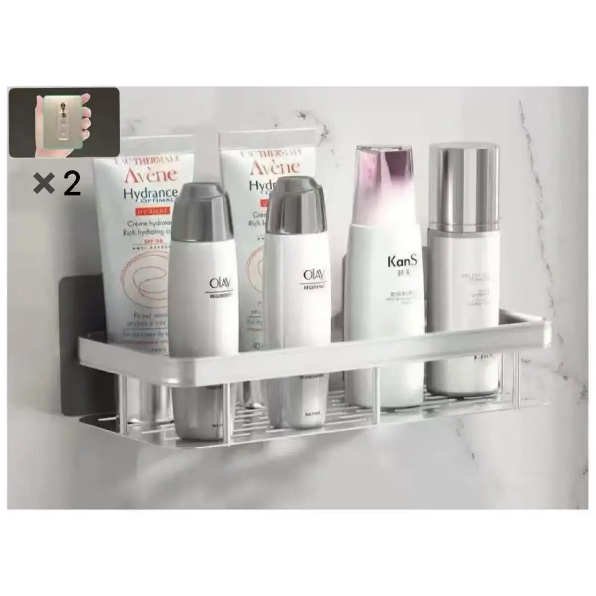 Drill-Free Wall-Mounted Shampoo Shelf