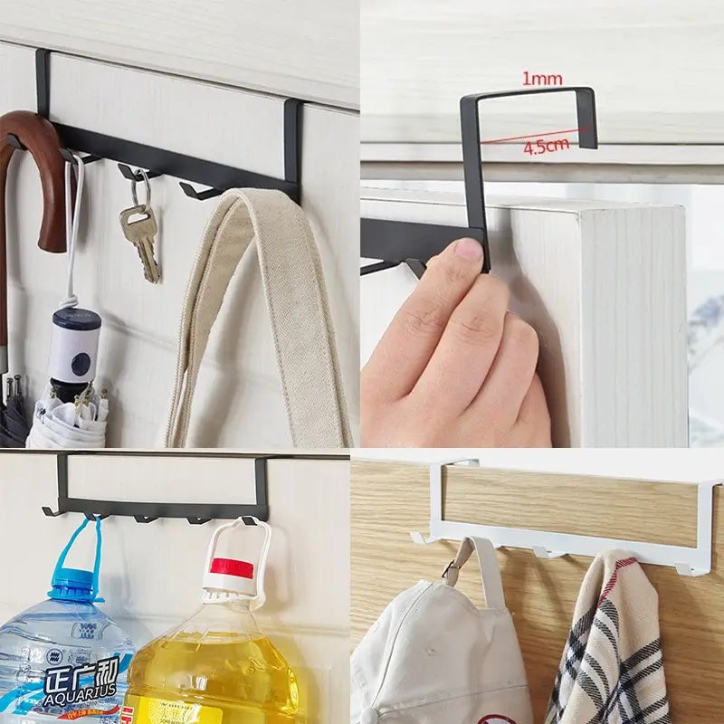 Over-the-Door 5-Hook Coat & Hat Rack