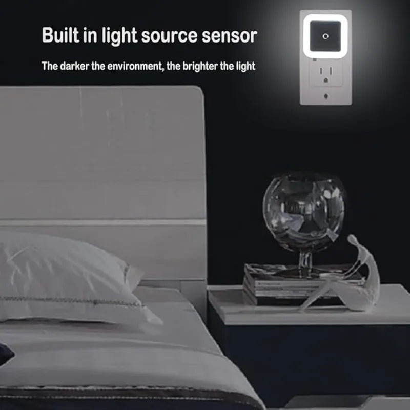 Plug in Night Light Intelligent Sensor Sunrise To Sunset Sensor LED Light Suitable for Kitchen Bathroom Bedroom Corridor