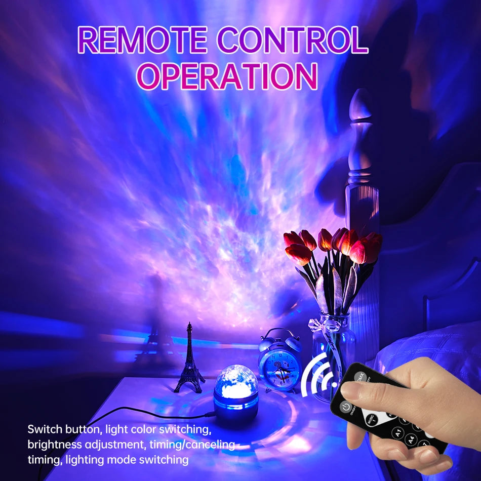 Remote Control LED Galaxy Projector Night Light
