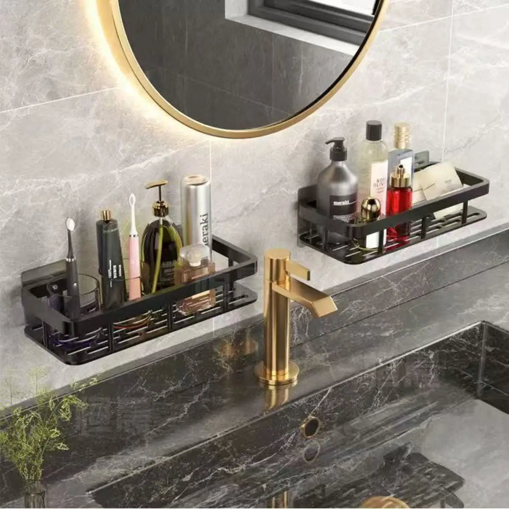 Drill-Free Wall-Mounted Shampoo Shelf