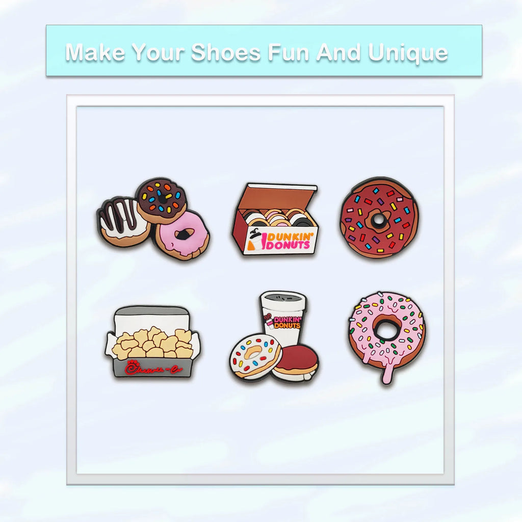 Cute Food & Cartoon Shoe Charms (23-Pack)