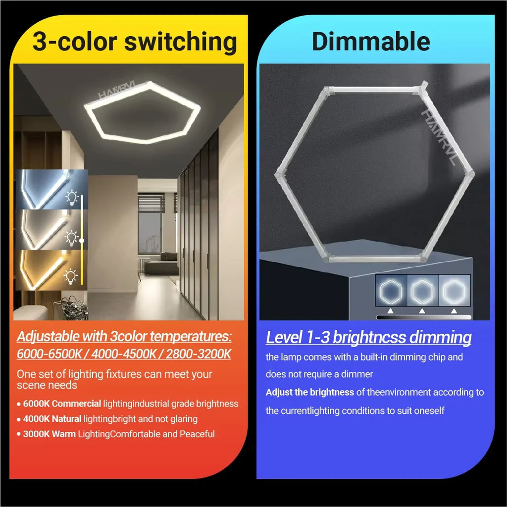 Dimmable Hexagonal LED Garage Light