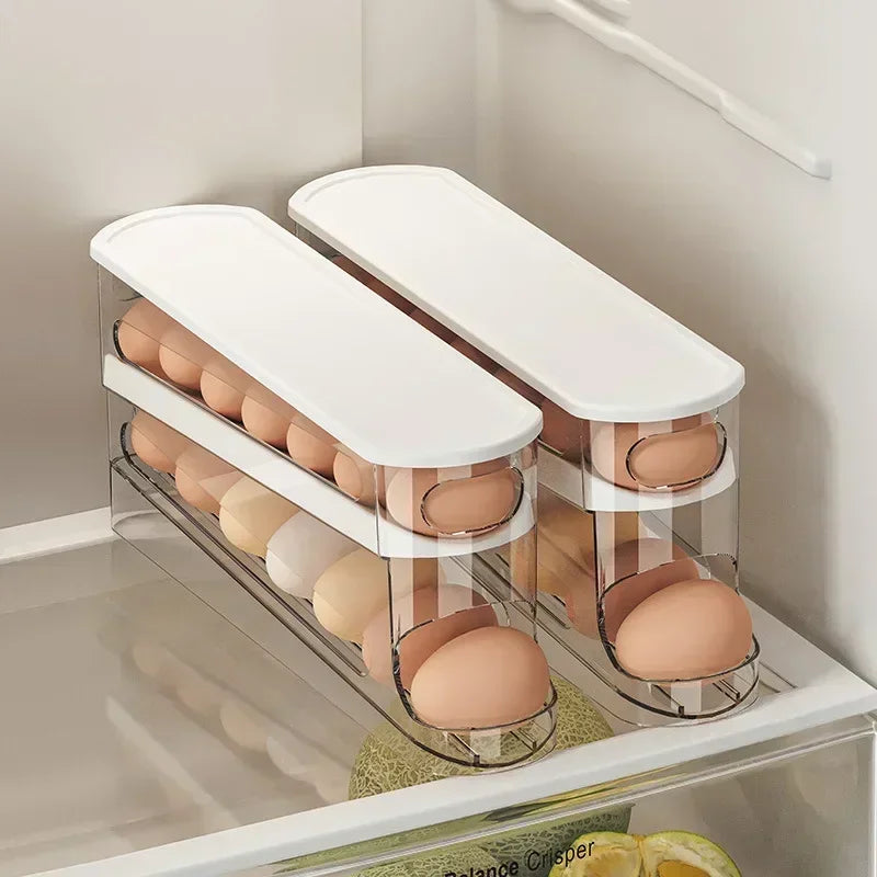 4-Layer Stackable Fridge Egg Storage Box