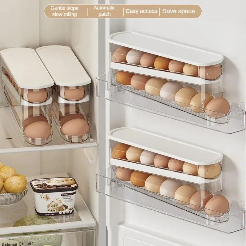 4-Layer Stackable Fridge Egg Storage Box