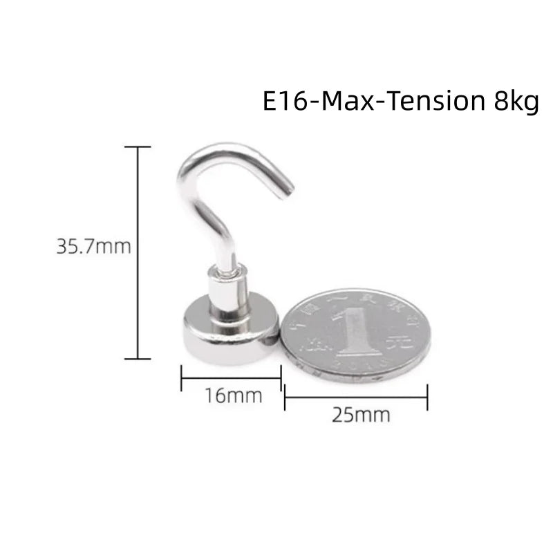 Strong Magnet Multi-Purpose Storage Hooks (10-Pack)