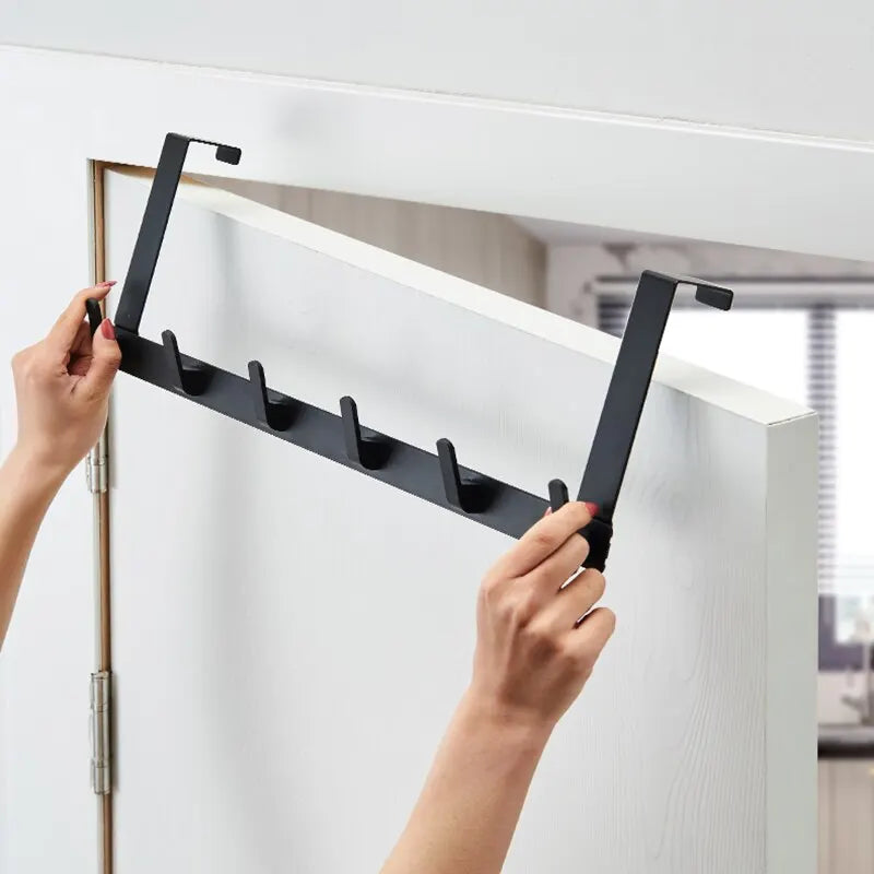 Over-the-Door 5-Hook Coat & Hat Rack