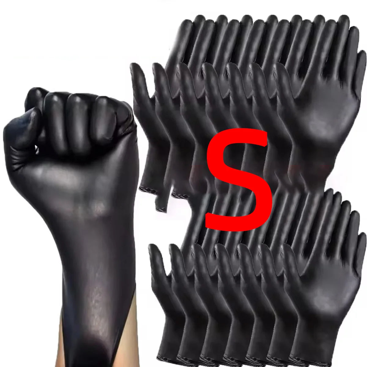 Disposable Black Nitrile Gloves (Multi-Pack)