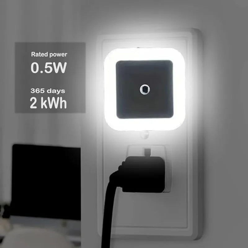 Plug in Night Light Intelligent Sensor Sunrise To Sunset Sensor LED Light Suitable for Kitchen Bathroom Bedroom Corridor