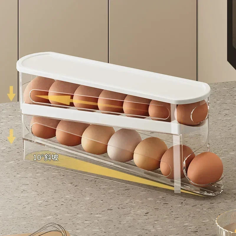 4-Layer Stackable Fridge Egg Storage Box