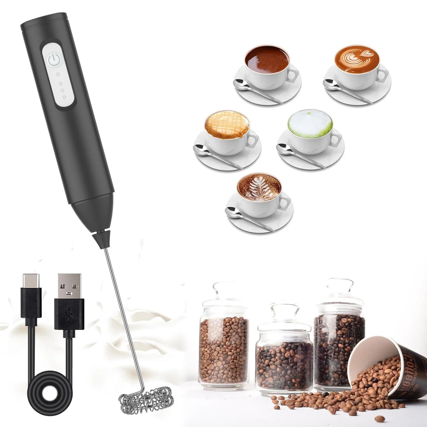 USB Rechargeable Milk Frother