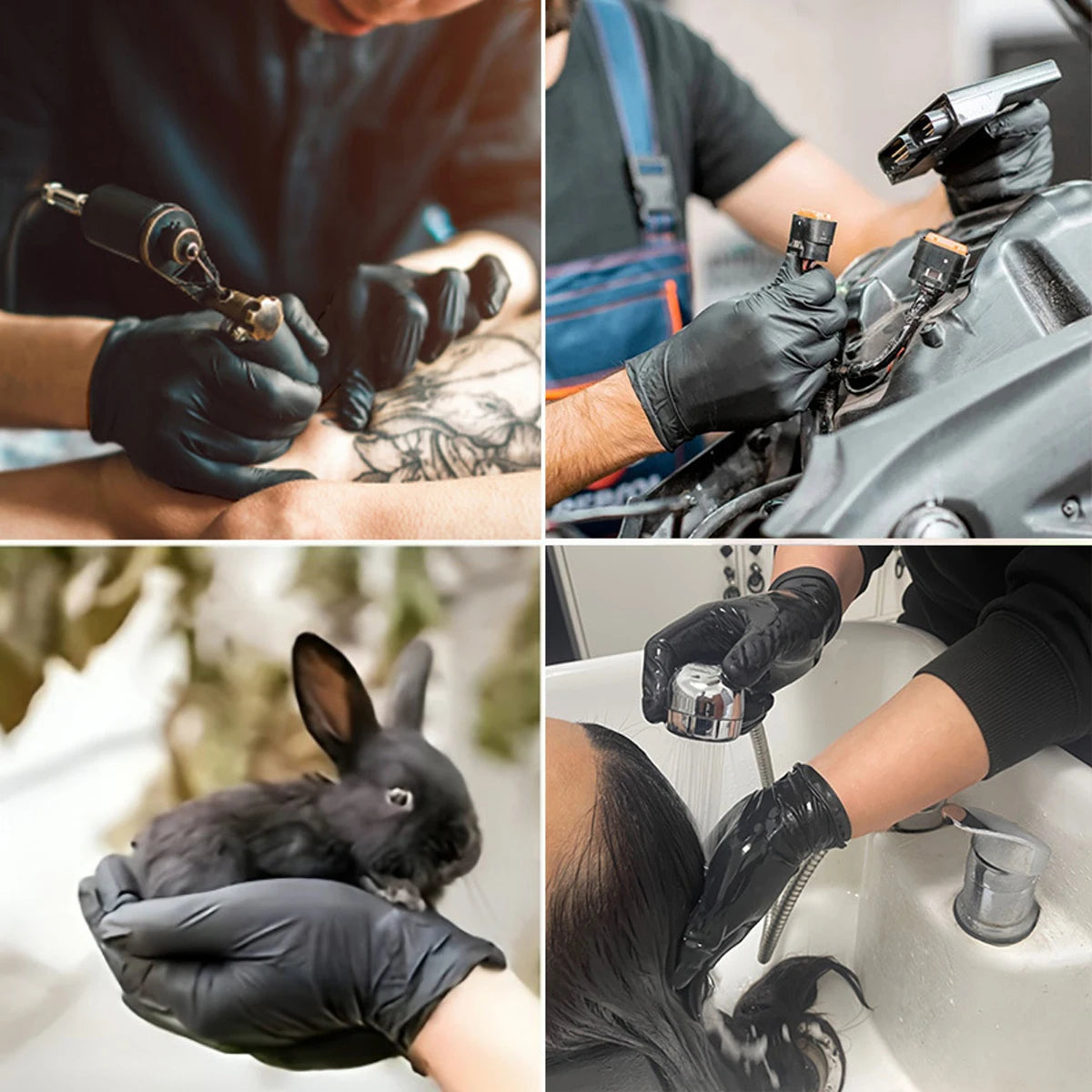 Disposable Black Nitrile Gloves (Multi-Pack)