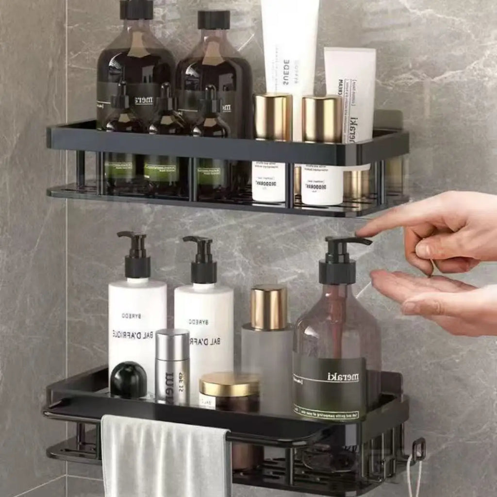 Drill-Free Wall-Mounted Shampoo Shelf