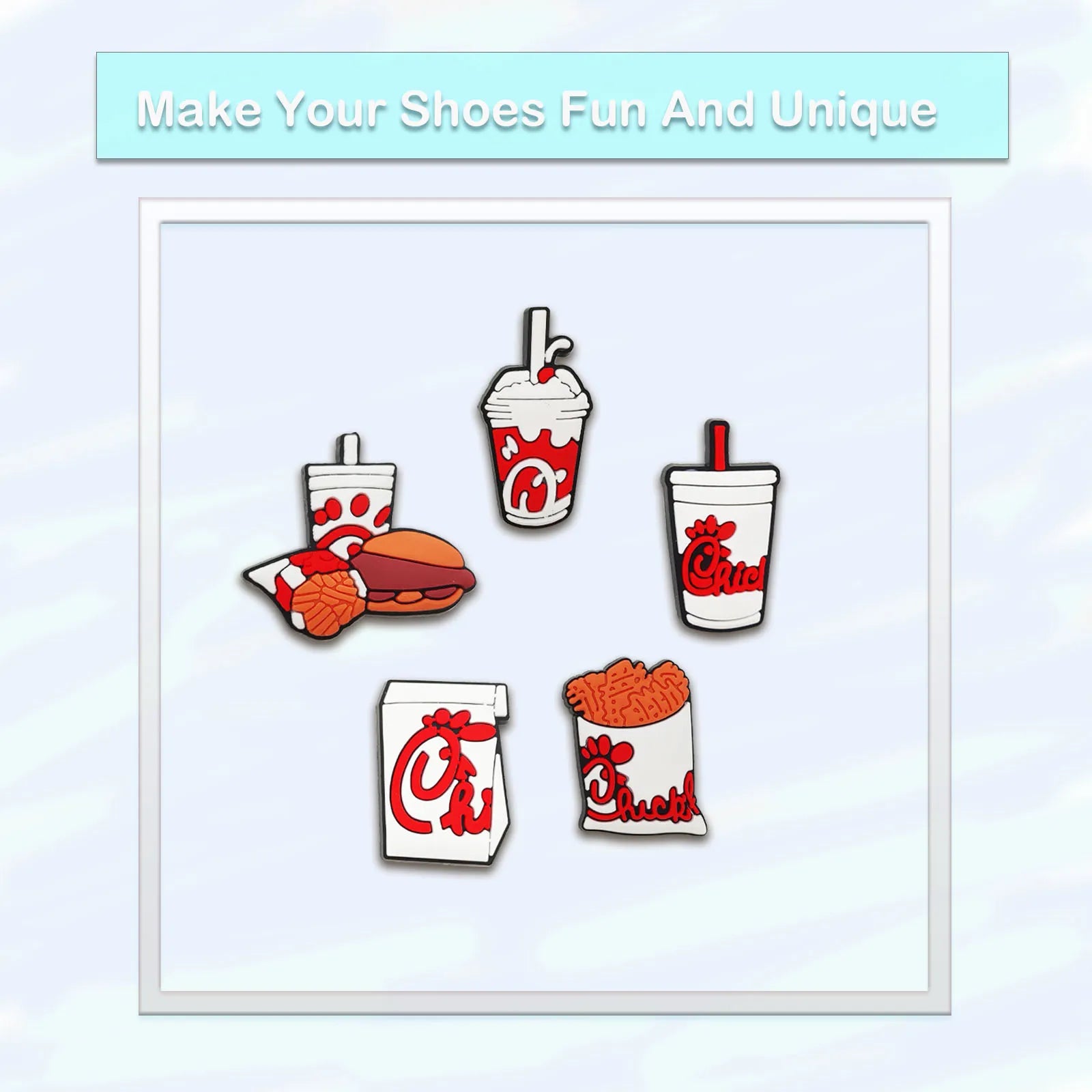 Cute Food & Cartoon Shoe Charms (23-Pack)