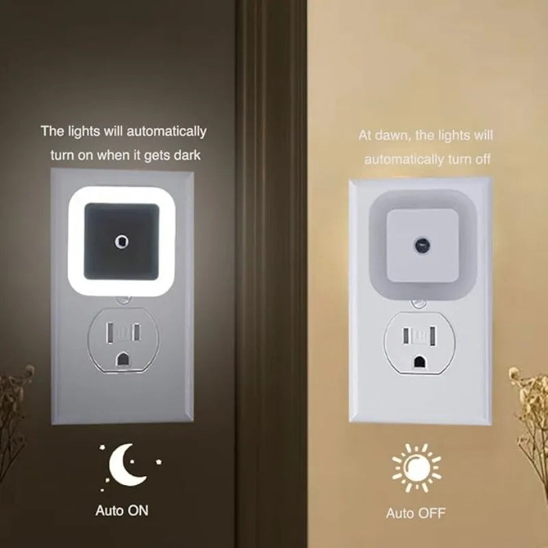 Plug in Night Light Intelligent Sensor Sunrise To Sunset Sensor LED Light Suitable for Kitchen Bathroom Bedroom Corridor