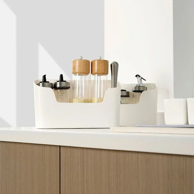 Wall-Mounted Adhesive Cabinet Storage Rack – Under Sink Bathroom Organizer
