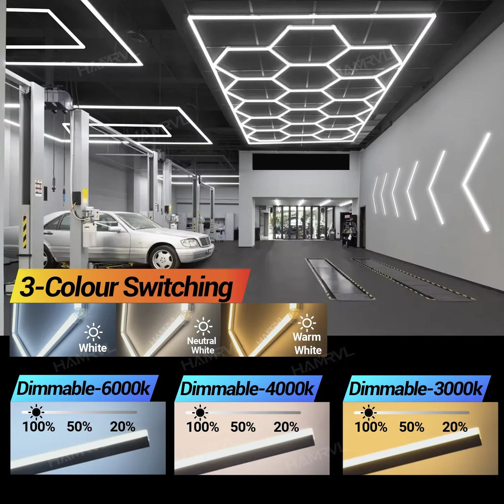 Dimmable Hexagonal LED Garage Light