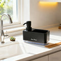Dish Soap Dispenser with Sponge Holder – Kitchen Sink Caddy Pump