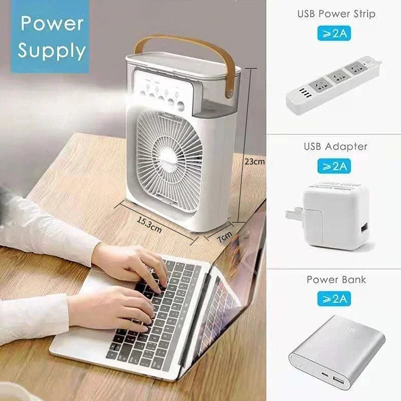 3-in-1 Mini Air Cooler Fan