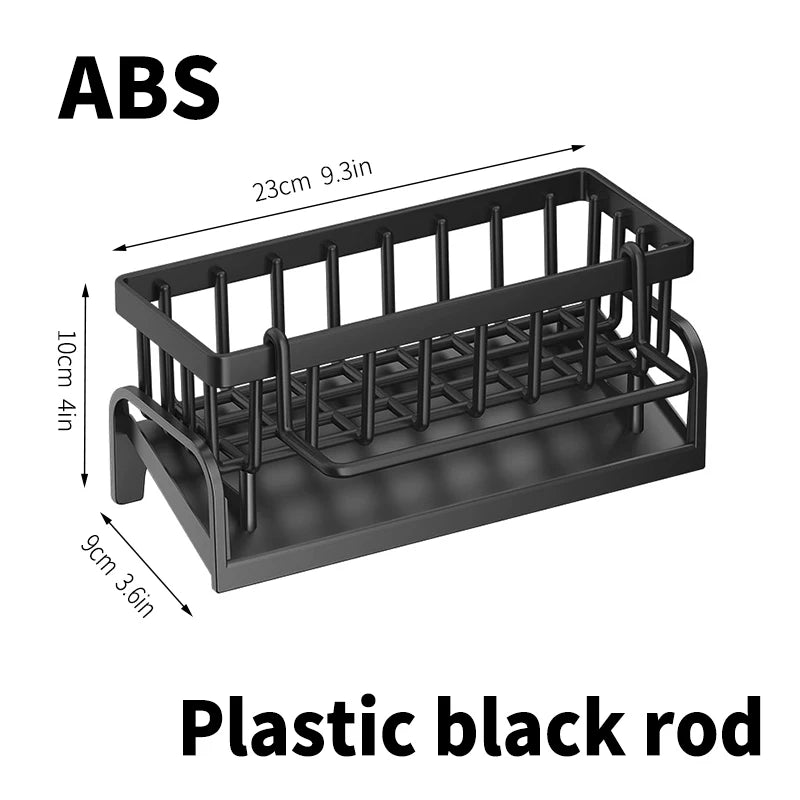 Stainless Steel Sink Drain Rack – Sponge & Dishcloth Storage