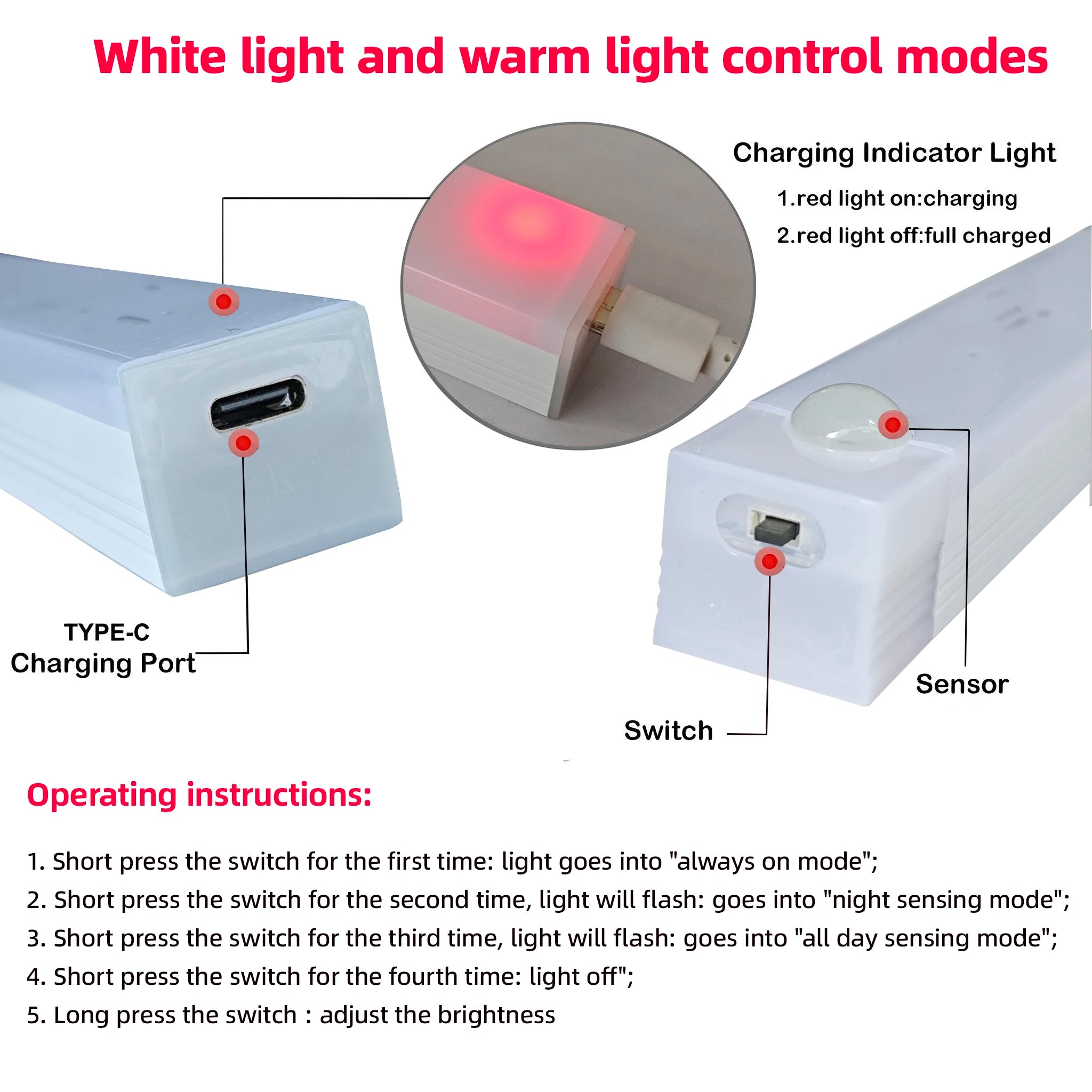 Wireless USB Motion Sensor LED Night Light