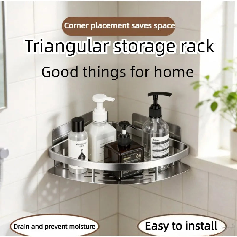 Drill-Free Bathroom Shower Shelf