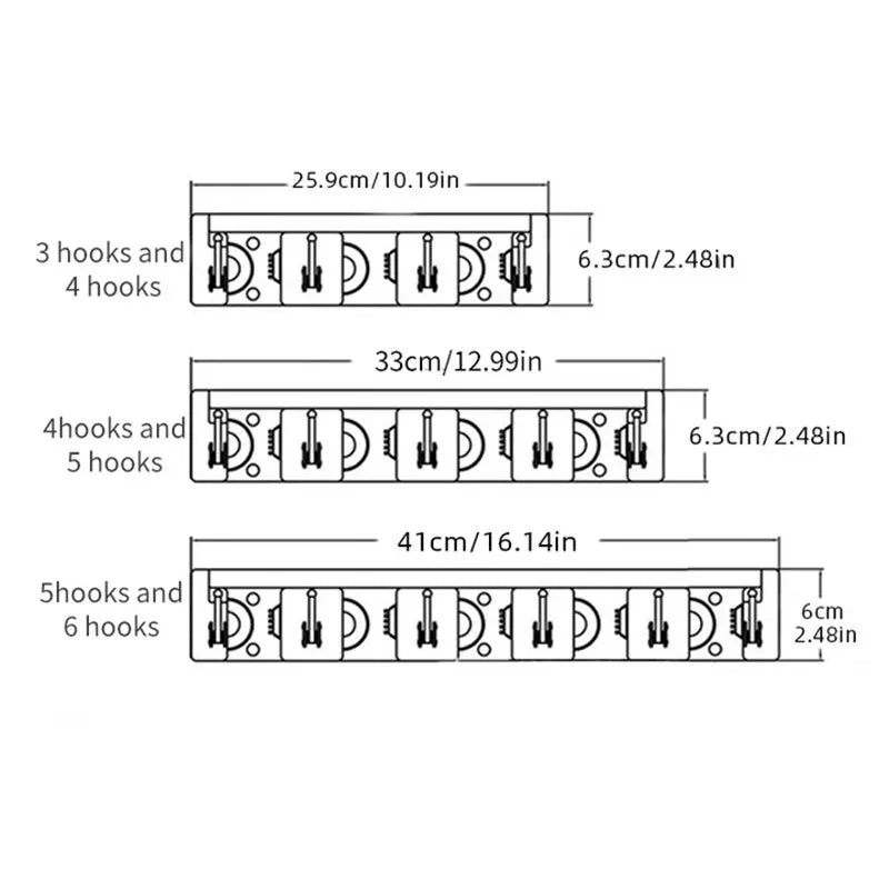 Wall-Mounted Multi-Position Mop & Broom Holder