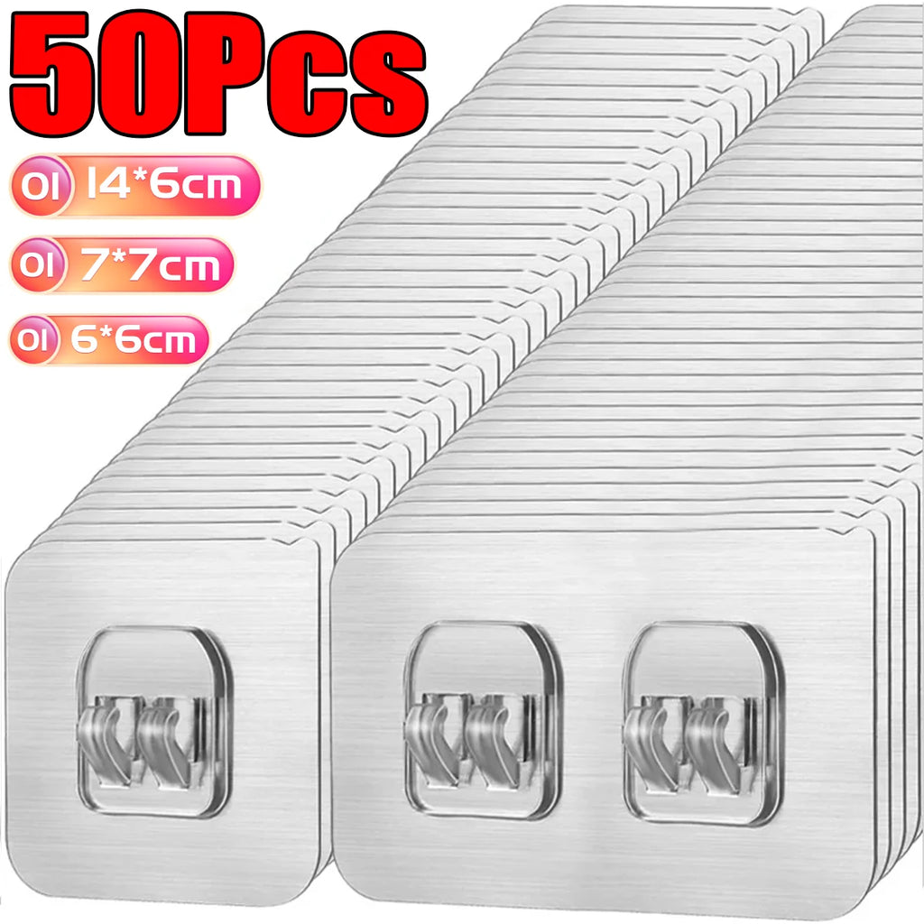 Transparent Self-Adhesive Wall Hooks (Multi-Pack)