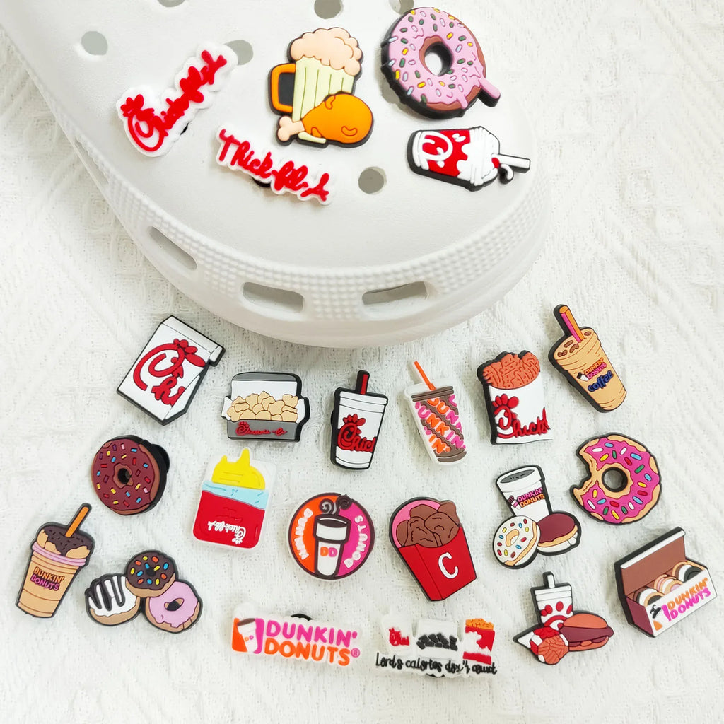Cute Food & Cartoon Shoe Charms (23-Pack)