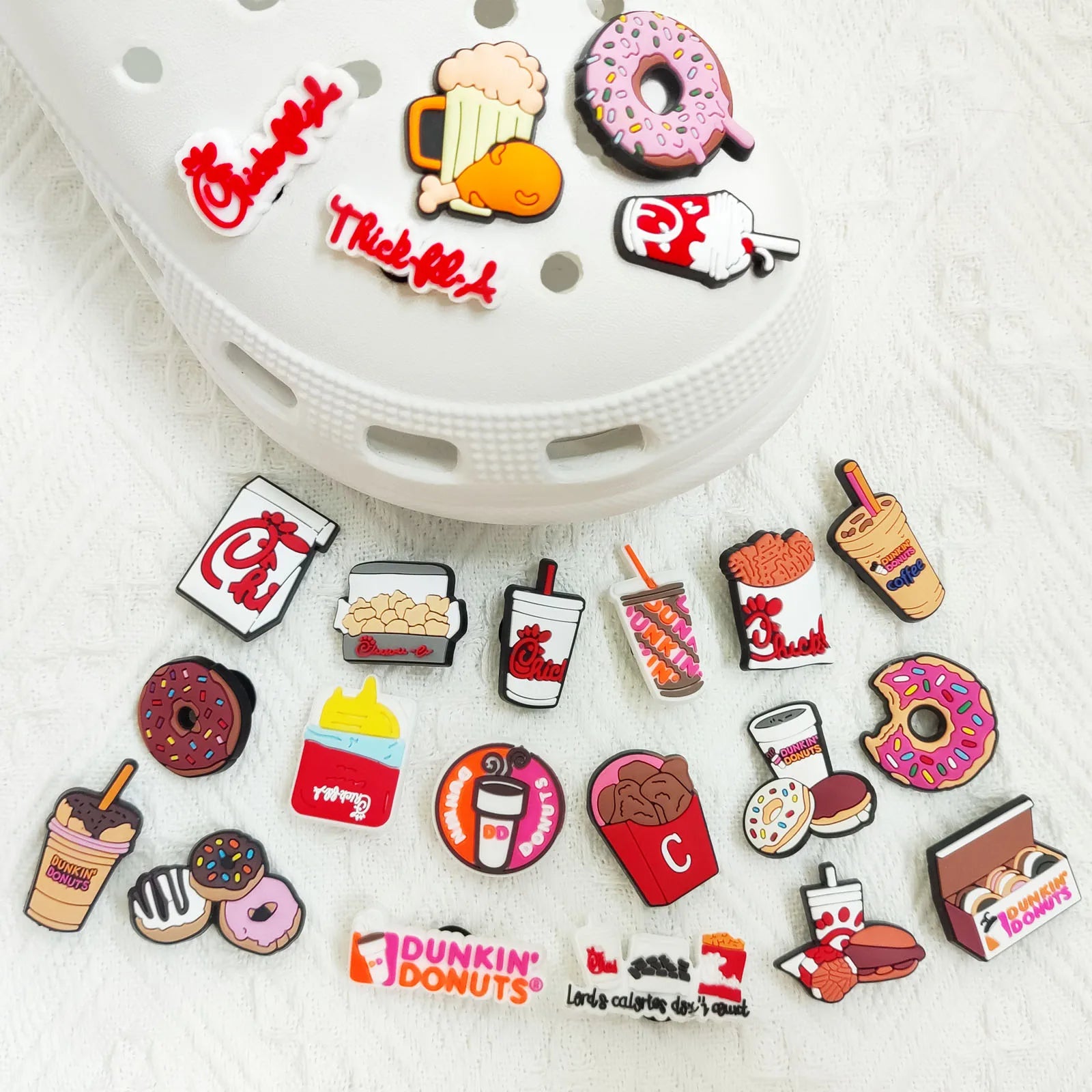 Cute Food & Cartoon Shoe Charms (23-Pack)