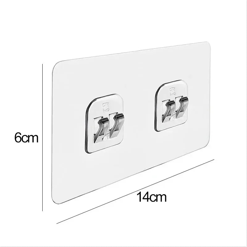 Transparent Self-Adhesive Wall Hooks (Multi-Pack)